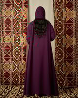 عباية بنفسجية كريب بقصة كلوش