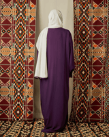 شرشف صلاة بنفسجي غامق - بسحاب وأكمام مطاطية