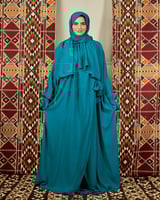 شرشف صلاة تركوازي فاتح - لف بربطة جانبية