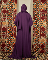 شرشف صلاة بنفسجي غامق - لف بربطة جانبية