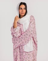 شرشف صلاة وردي فاتح مشجر -سحاب