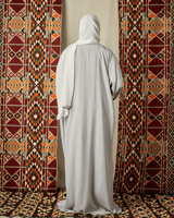 شرشف صلاة رمادي فاتح - بسحاب وأكمام مطاطية