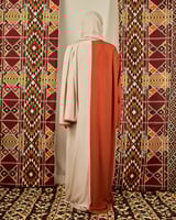 شرشف صلاة بلونين البيج و البرتقالي -سحاب