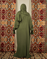 شرشف صلاة زيتي - لف بربطة جانبية