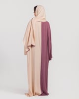 شرشف صلاة بلونين البيج و البنفسجي -سحاب