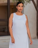 فستان أبيض-كتان