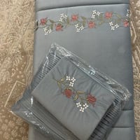 طقم سجادة صلاه بتطريز مع شرشف صلاة كسرات وغلاف مصح...