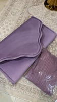 طقم سجادة صلاة مع شرشف صلاة كسرات بنفسجي فاتح