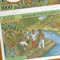 جمهورية افريقيا الوسطى فئة 1000 فرنك وسط افريقيا أ...