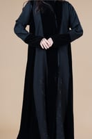 عباية نسائي مع طرحة مخمل S818