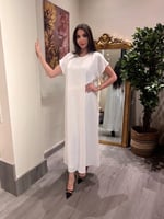 فستان عباية نسائي نص كم S12