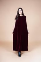 فستان عباية نسائي مخمل -S601