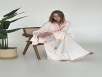 عباية كريب صيفية وردية