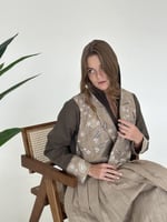 عباية لنن زيتي مع بيج