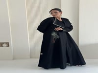 عباية كتان سوداء