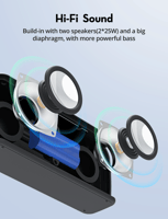 راف باور - مكبر صوت بلوتوث محمول - اسود