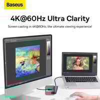 محطة إرساء Baseus Flite Series 7 في 1: شحن سريع، ت...