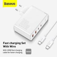 شاحن Baseus GaN2 Pro سريع بقوة 100 واط مع 4 منافذ...