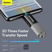 محول Baseus صغير من Type-C إلى USB-A 3.1 أسود