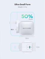 راف باور - فيش جداري 61W بتقنية PD - ابيض
