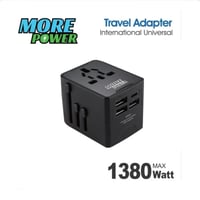 مور بور شاحن سفر ٣ منافذ usb ومنفذ pd