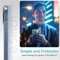 متوافقة مع ايفون 12 برو ماكس، غطاء حماية نحيف للغا...