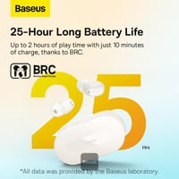 سماعات أذن Baseus Bowie EZ10 True Wireless البيضاء