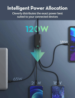 راف باور - منصة شحن راف باور بقوة 120 واط منفذين U...