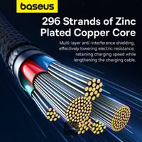 كابل Baseus الأسود: شحن سريع 100 واط، نقل بيانات،...