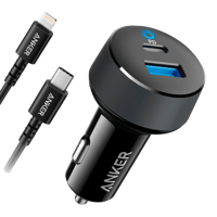 شاحن سيارة انكر باوردرايف كلاسيك 30 واط مع سلك شاح...