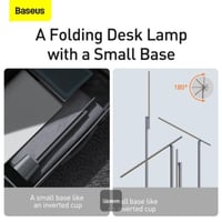 مصباح مكتب Baseus LED ذكي مع تعتيم آلي، 3 ألوان، ر...