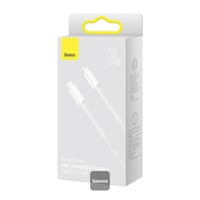 Baseus Dynamic Series: كابل أبيض 20 واط للشحن السر...