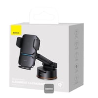 حامل وشاحن سيارة لاسلكي Baseus Qi 15 واط - أسود