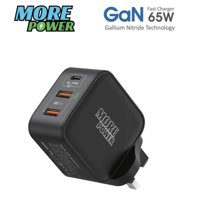 شاحن بيت مور بور 3منافذ 65 واط ضمان سنتين