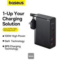 شاحن Baseus GaN5 Pro فائق السرعة 100 واط مع 4 مناف...