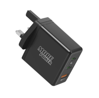 شاحن بيت مور بور 65 واط منفذين PD ومنفذ USB