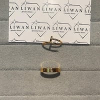 خاتم لوف نحيف سادة -قولد