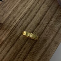 خاتم لوف نحيف سادة -قولد