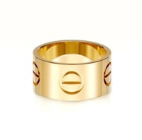 خاتم لوف عريض -قولد