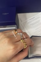 خاتم بي ماي لوف فل دايموند-روز قولد