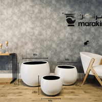 طقم مراكن دائري اسمنتي 3 قطع