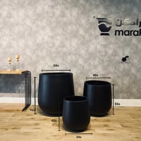 طقم مراكن أسطواني اسمنتي 3 قطع