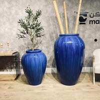 طقم مراكن الجرة 2 قطع أزرق لامع