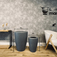 طقم مراكن أسطواني 2 قطع