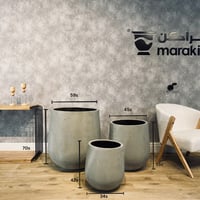 طقم مراكن أسطواني اسمنتي 3 قطع