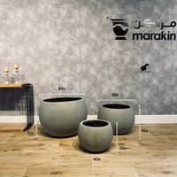 طقم مراكن دائري اسمنتي 3 قطع