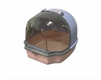 ليتر بوكس مغلق مع حمالة للقطط