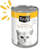 معلبات كت كات تونة وإنشوفة للقطط 400غ