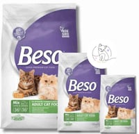 بيسو اكل قطط جاف نكهة اللحم والدجاج متعدد الاوزان