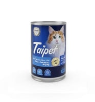 تايبت طعام قطط رطب تونة مع سرطان البحر في الجيلي